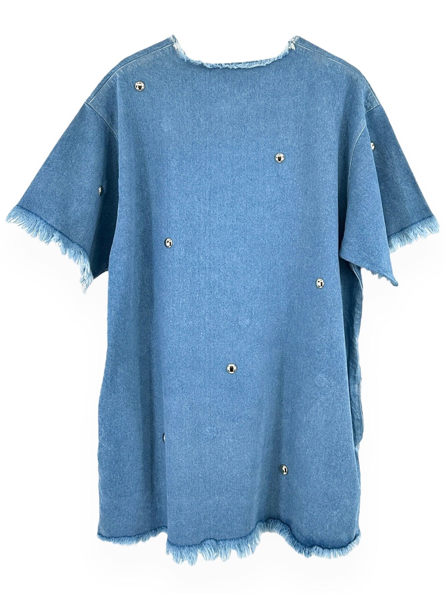 MARQUES ALMEIDA AW21 Studded Denim T-Shirt Dress
