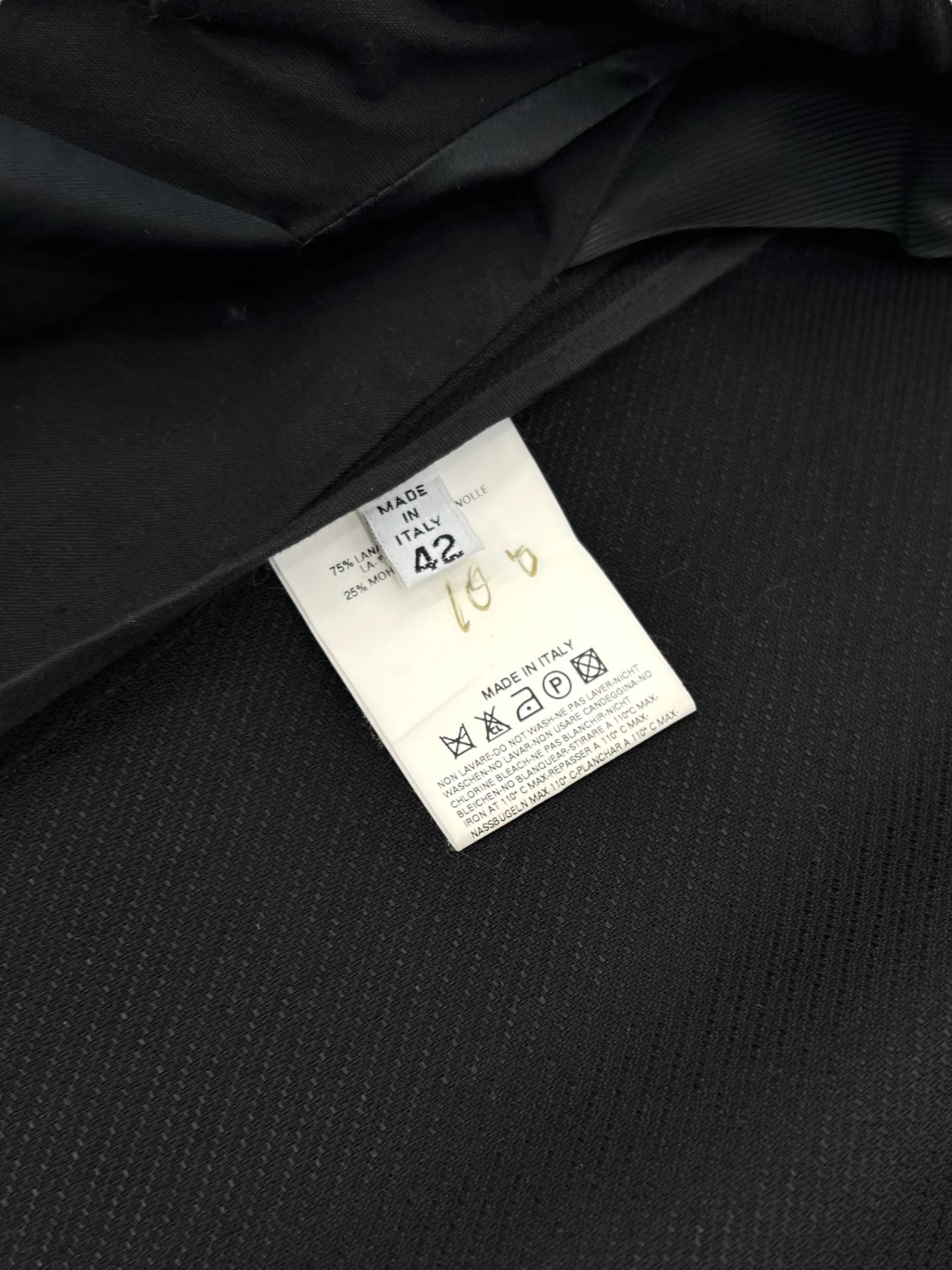 MAISON MARGIELA Blank Tag Black Wool Blazer