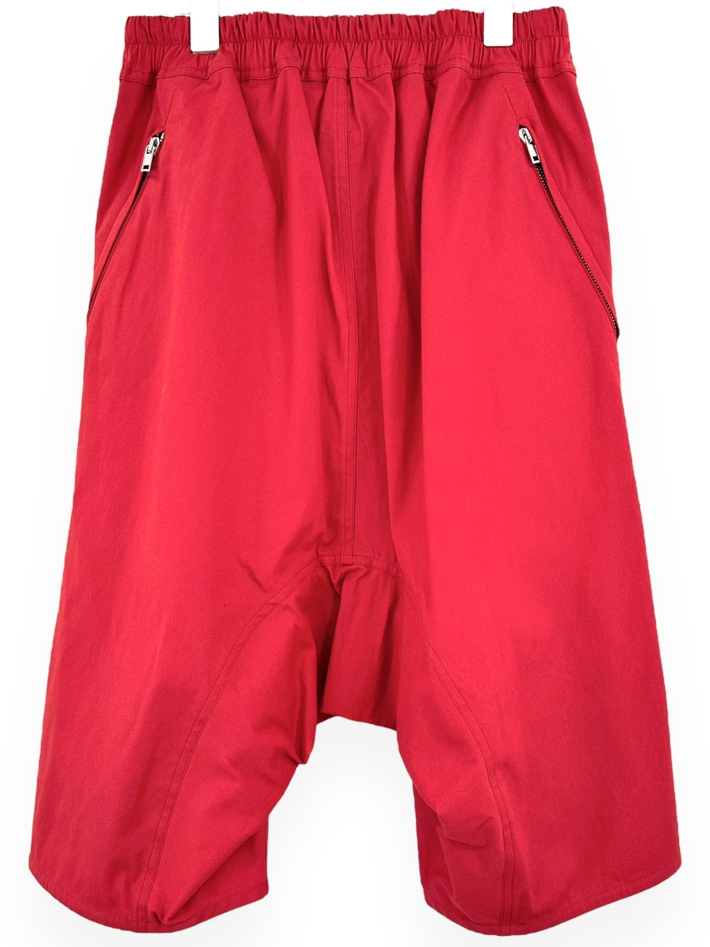 RICK OWENS Larry FW19 Red "Basket Swinger" Shorts