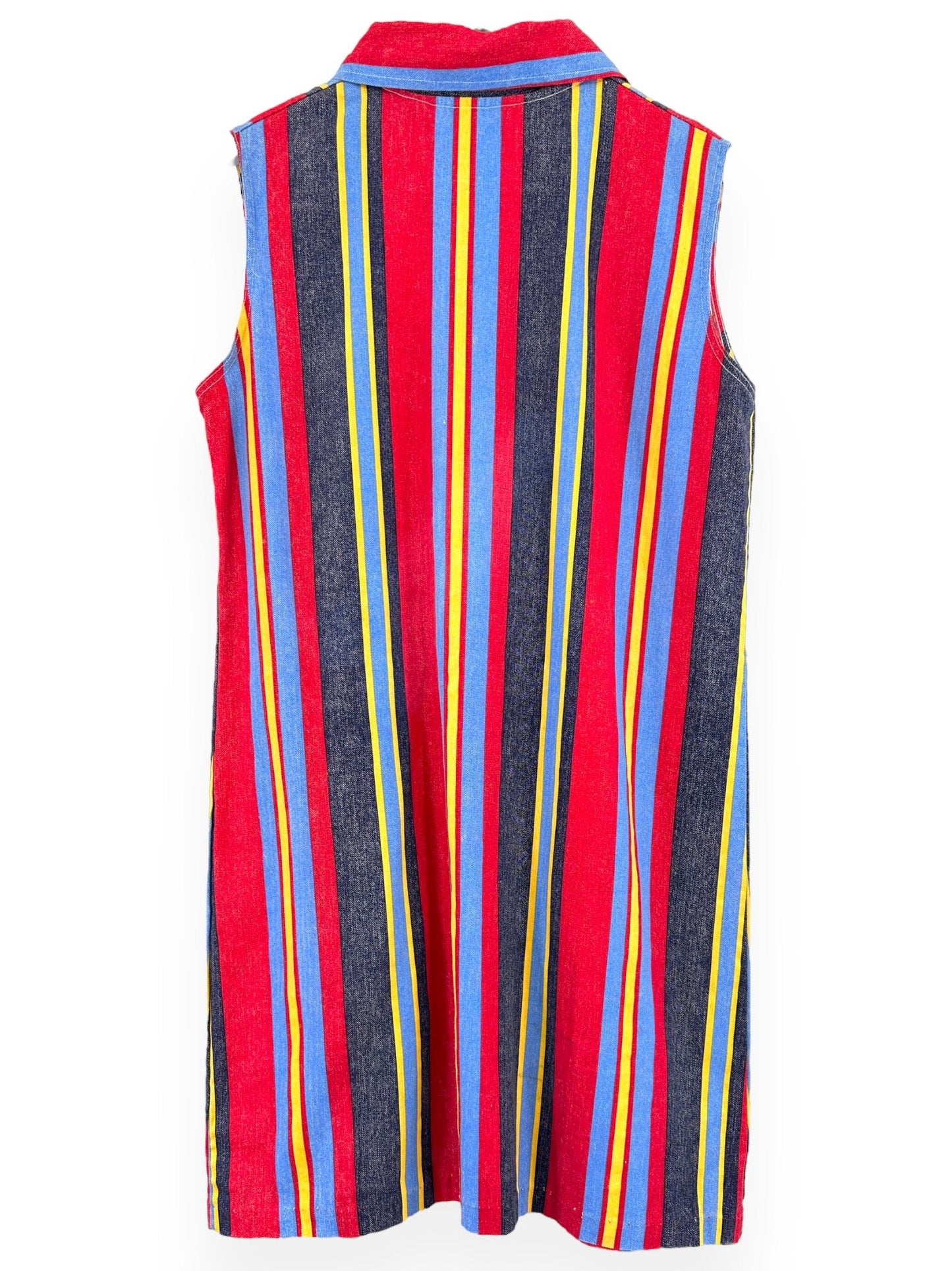 VINTAGE Red Striped Denim Dress