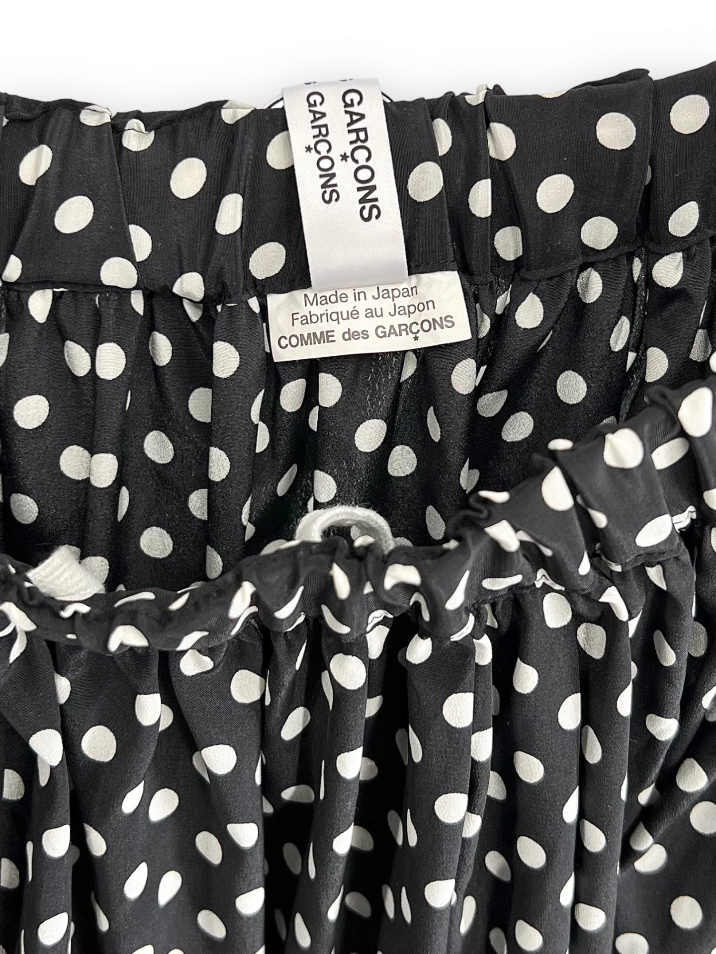 COMME DES GARÇONS Black Polka Dot Pleated Skirt