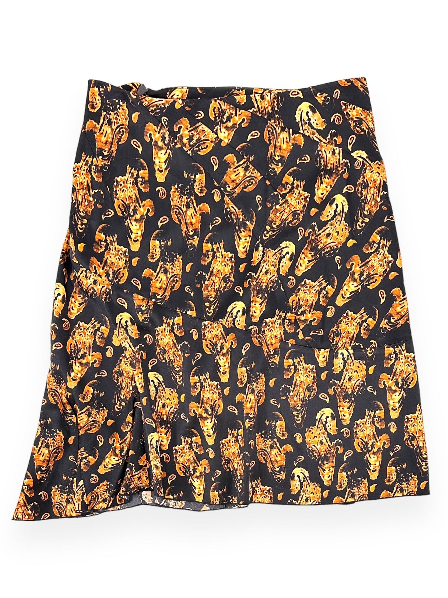 KNWLS SS22 Black & Gold Printed Mini Skirt