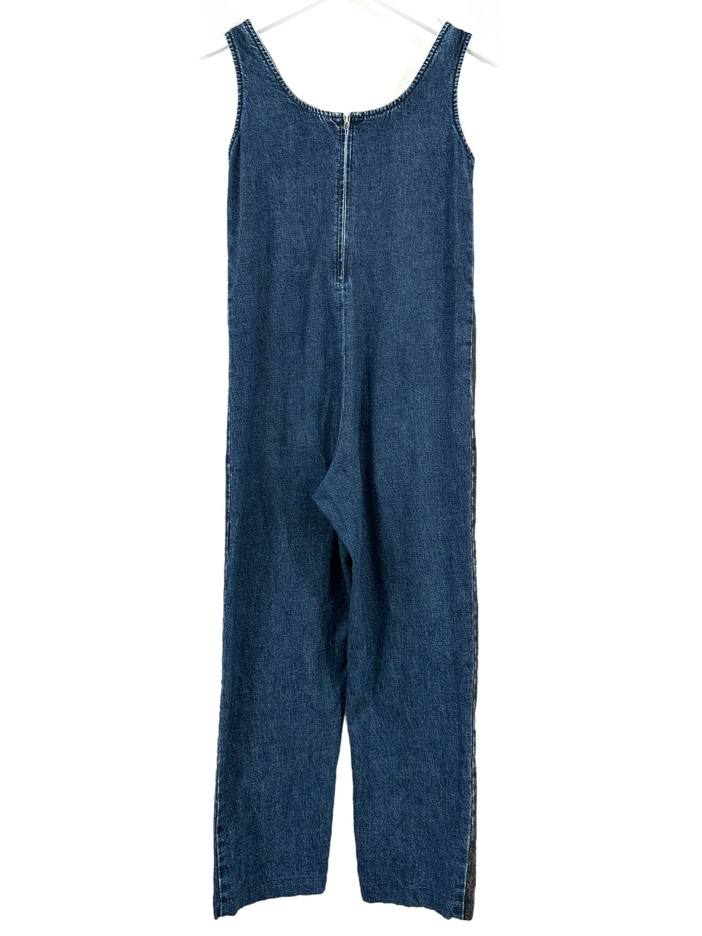 RACHEL COMEY Contrast Black & Blue Denim Overalls