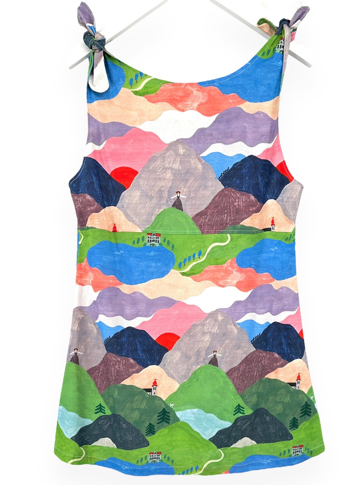 SAMANTHA PLEET Printed Tie-Strap Mini Dress