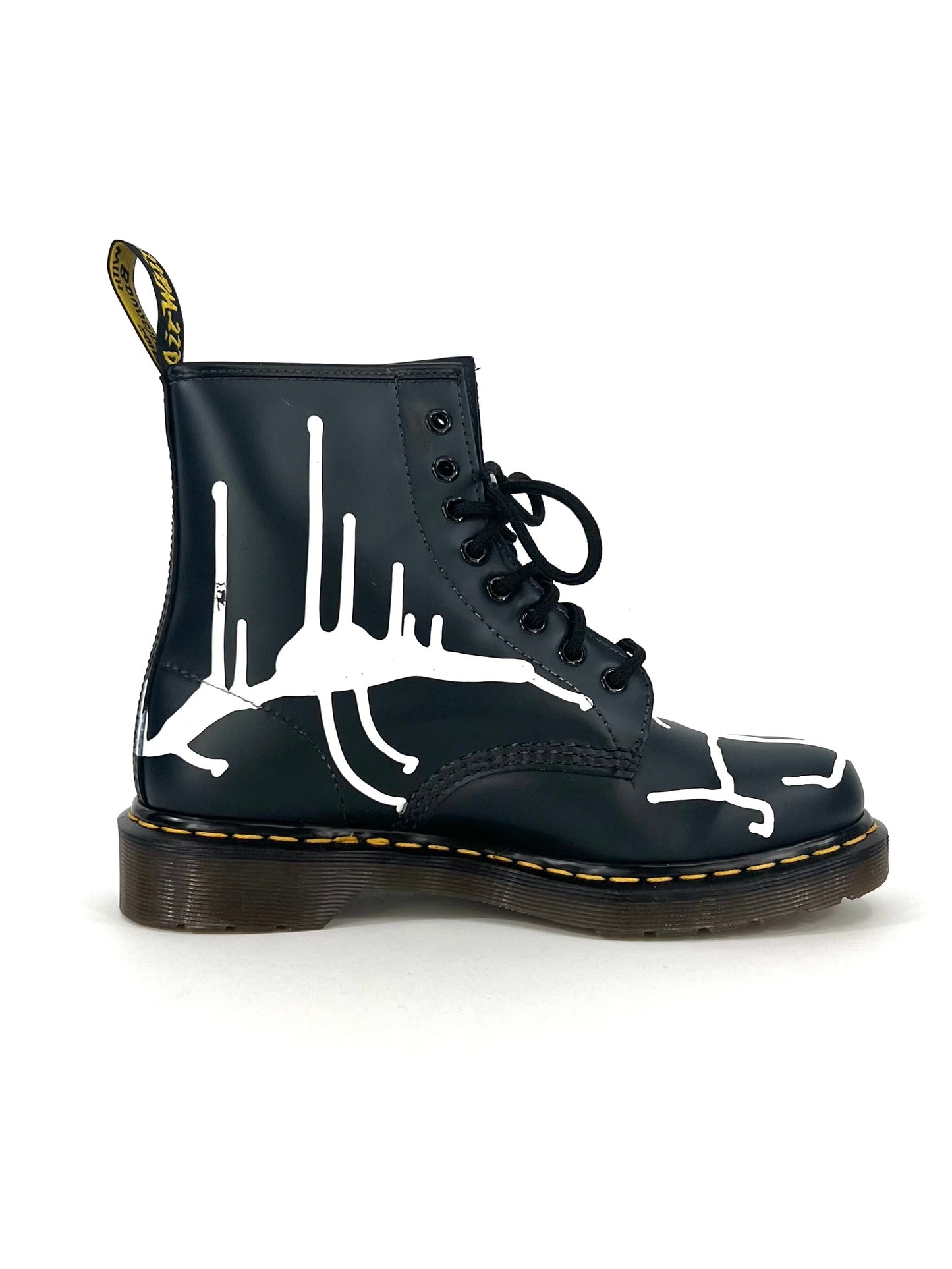 DR. MARTENS 1460 Black Paint Splatter Boots