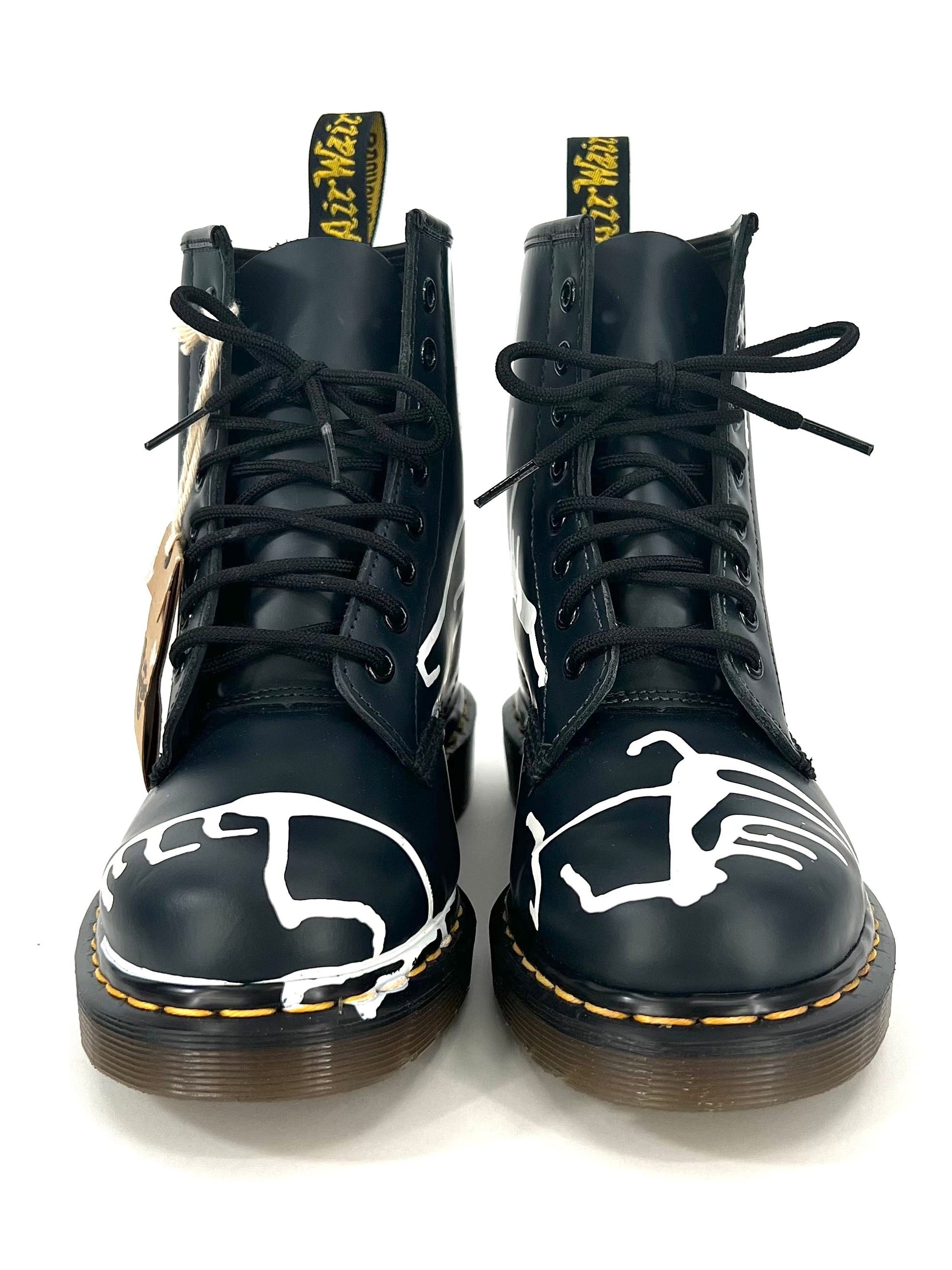 DR. MARTENS 1460 Black Paint Splatter Boots