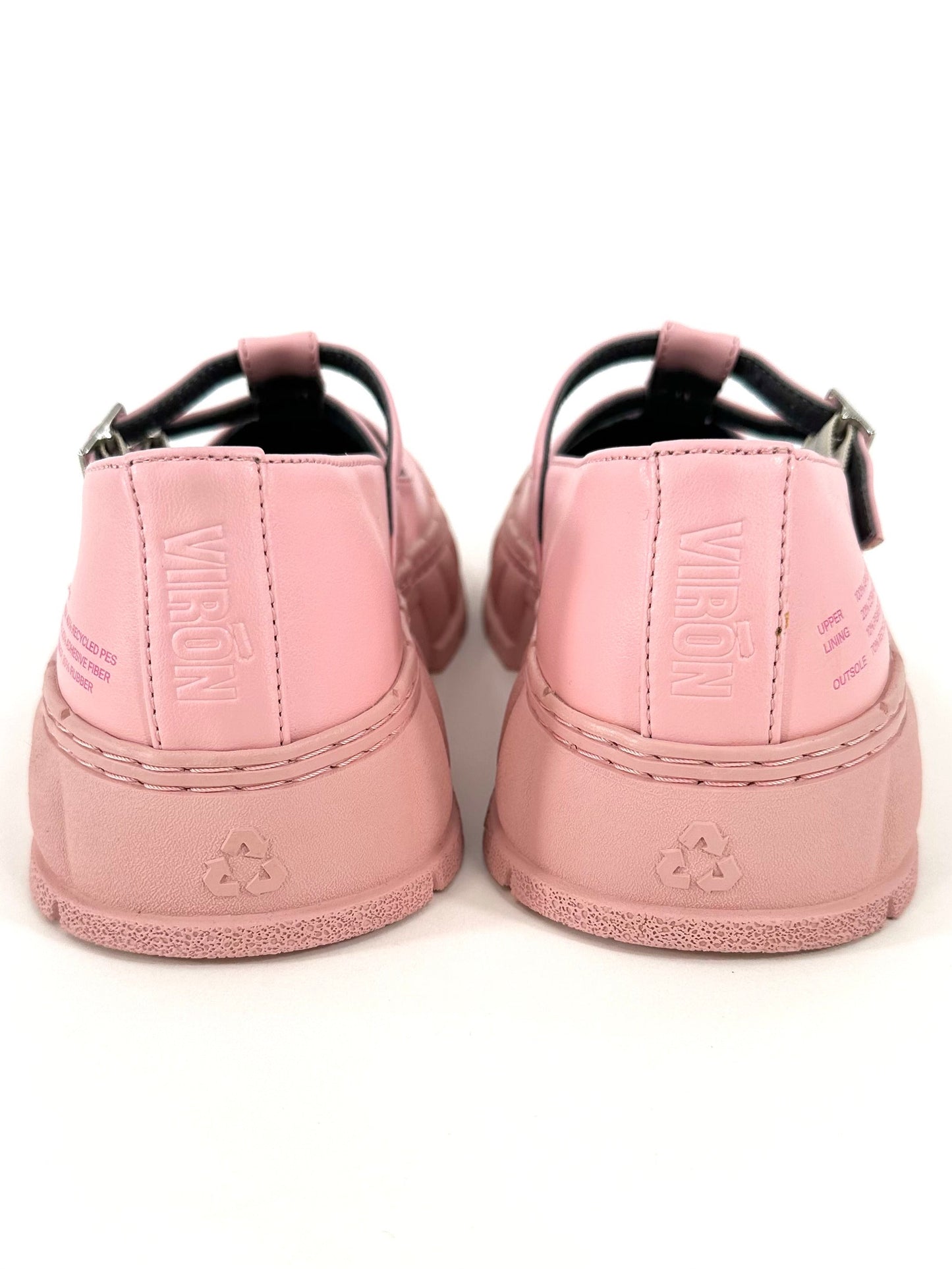 VIRÓN Pink Appleskin Platform Mary Janes