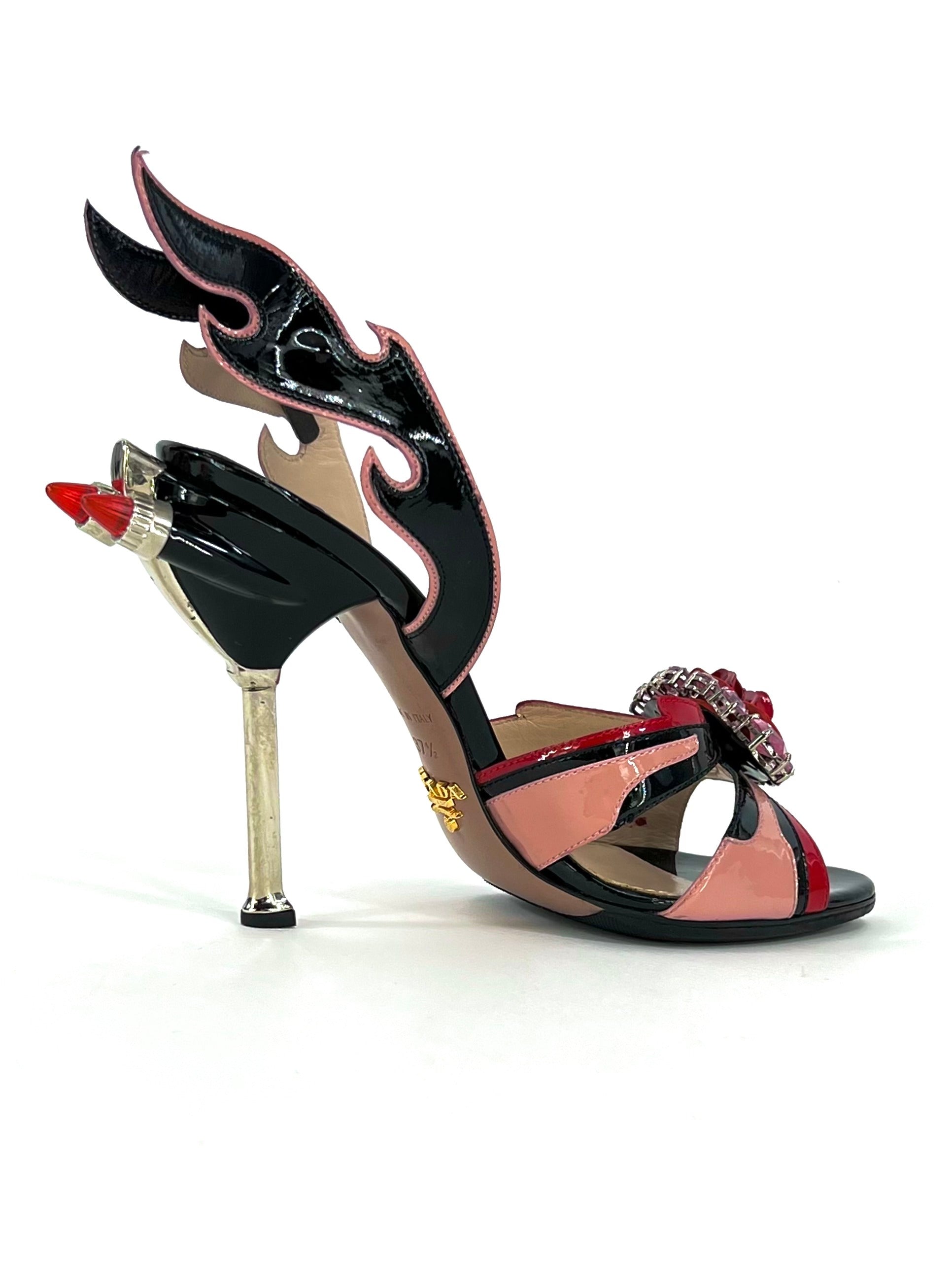 PRADA SS12 "Flame" Heeled Sandals