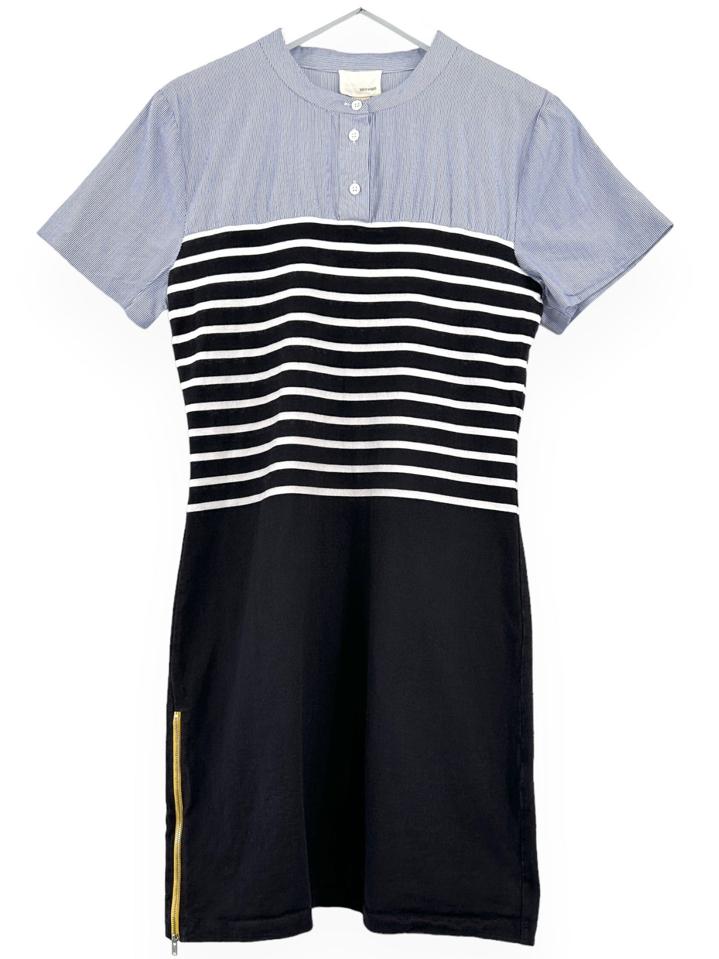 BAND OF OUTSIDERS Blue Midi Shirt Dress
