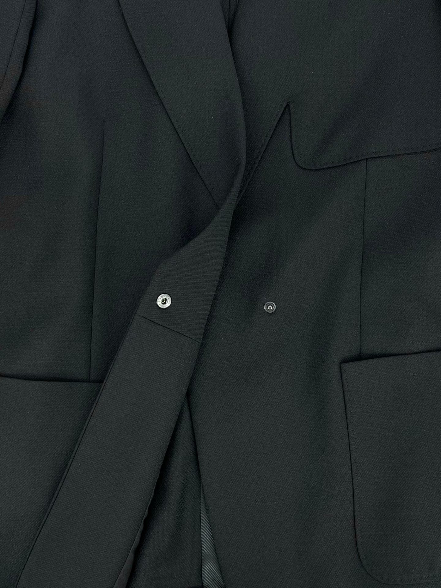MAISON MARGIELA Blank Tag Black Wool Blazer
