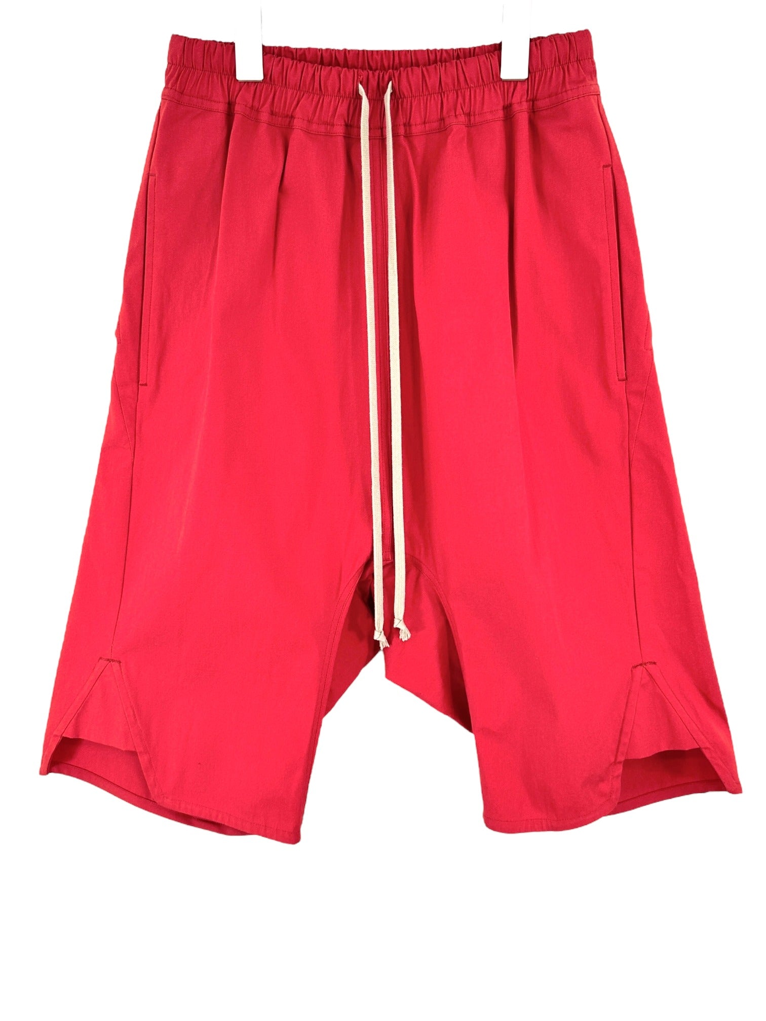 RICK OWENS Larry FW19 Red "Basket Swinger" Shorts