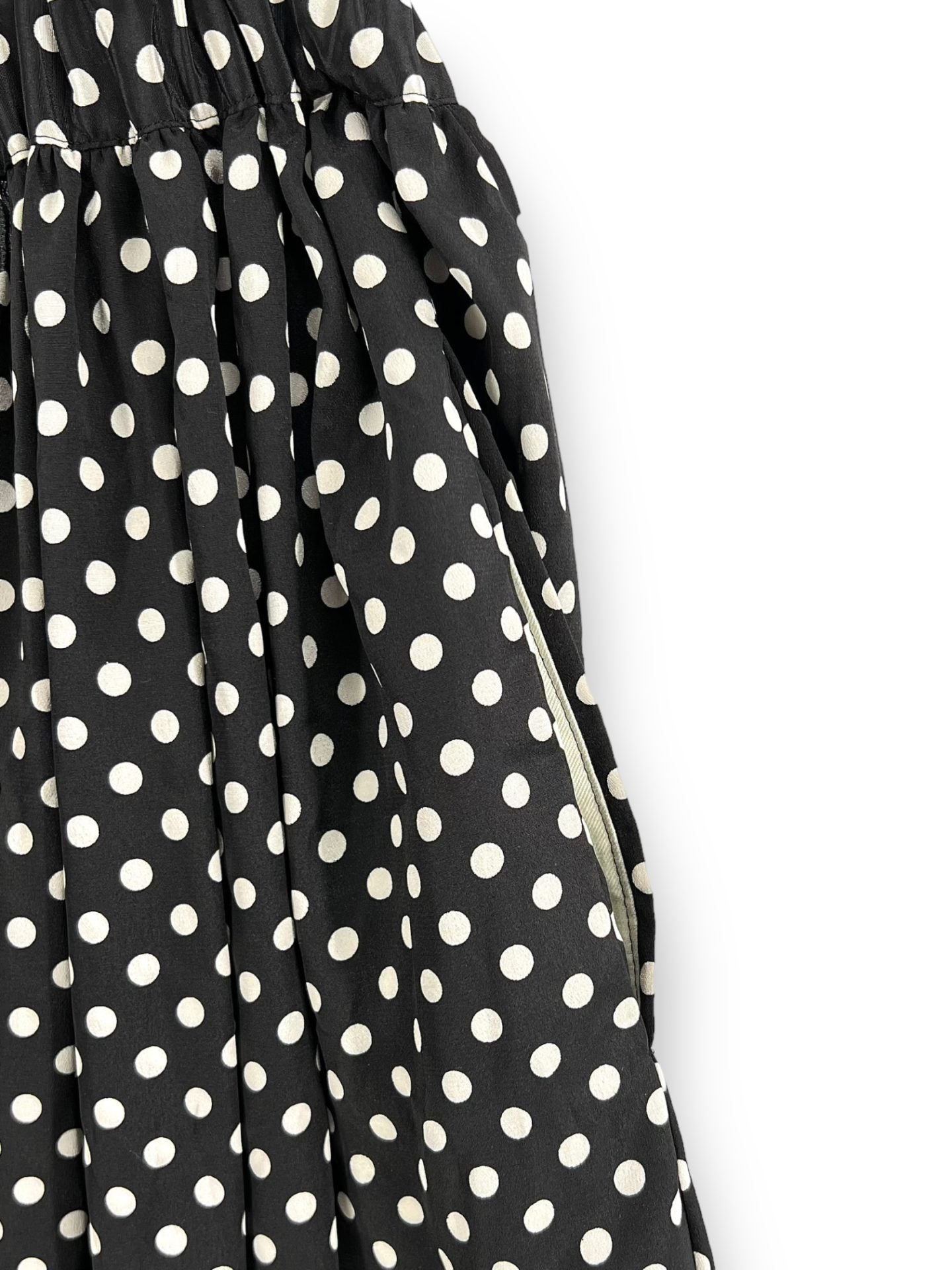 COMME DES GARÇONS Black Polka Dot Pleated Skirt