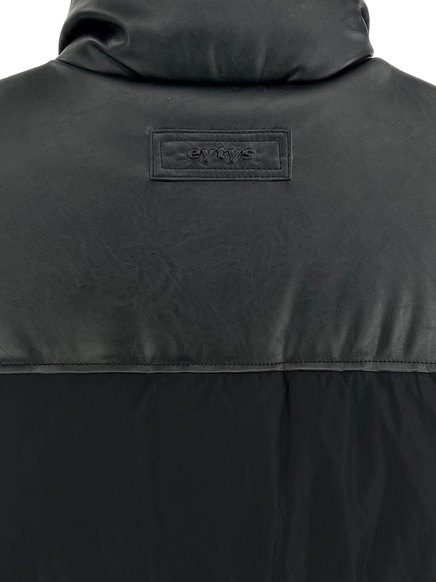 EYTYS "Octo" Black Vegan Leather Puffer Vest