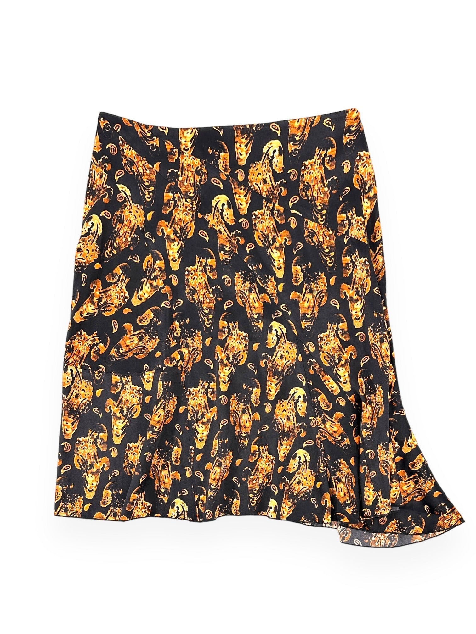 KNWLS SS22 Black & Gold Printed Mini Skirt