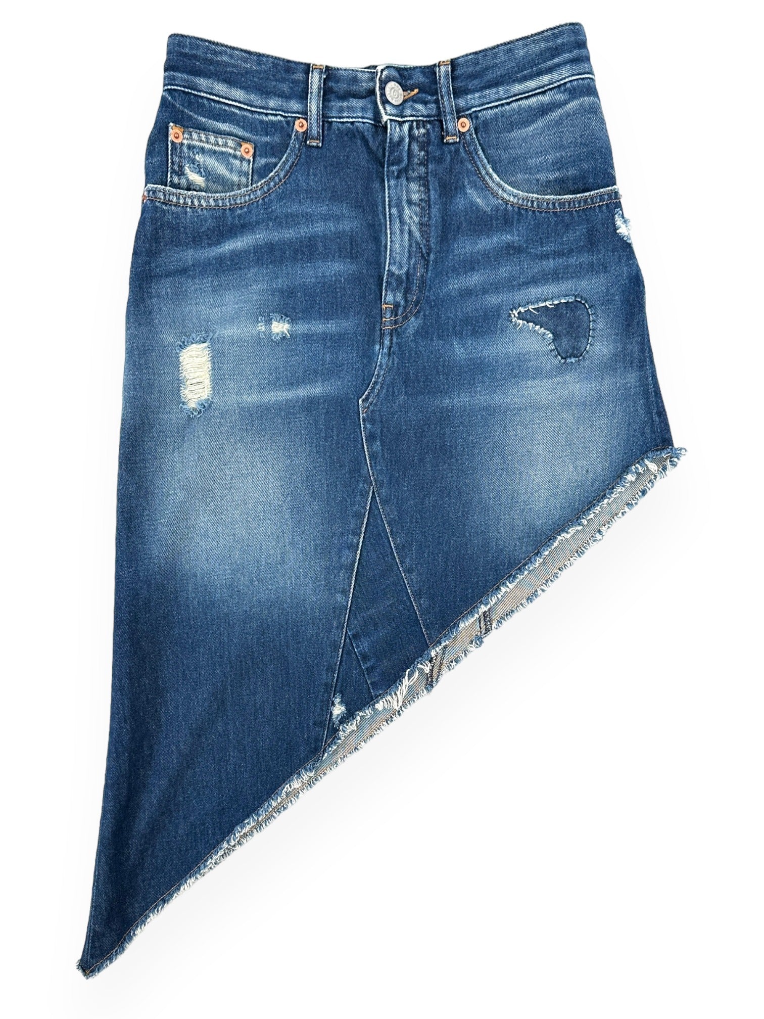 MM6 Asymmetric Denim Skirt