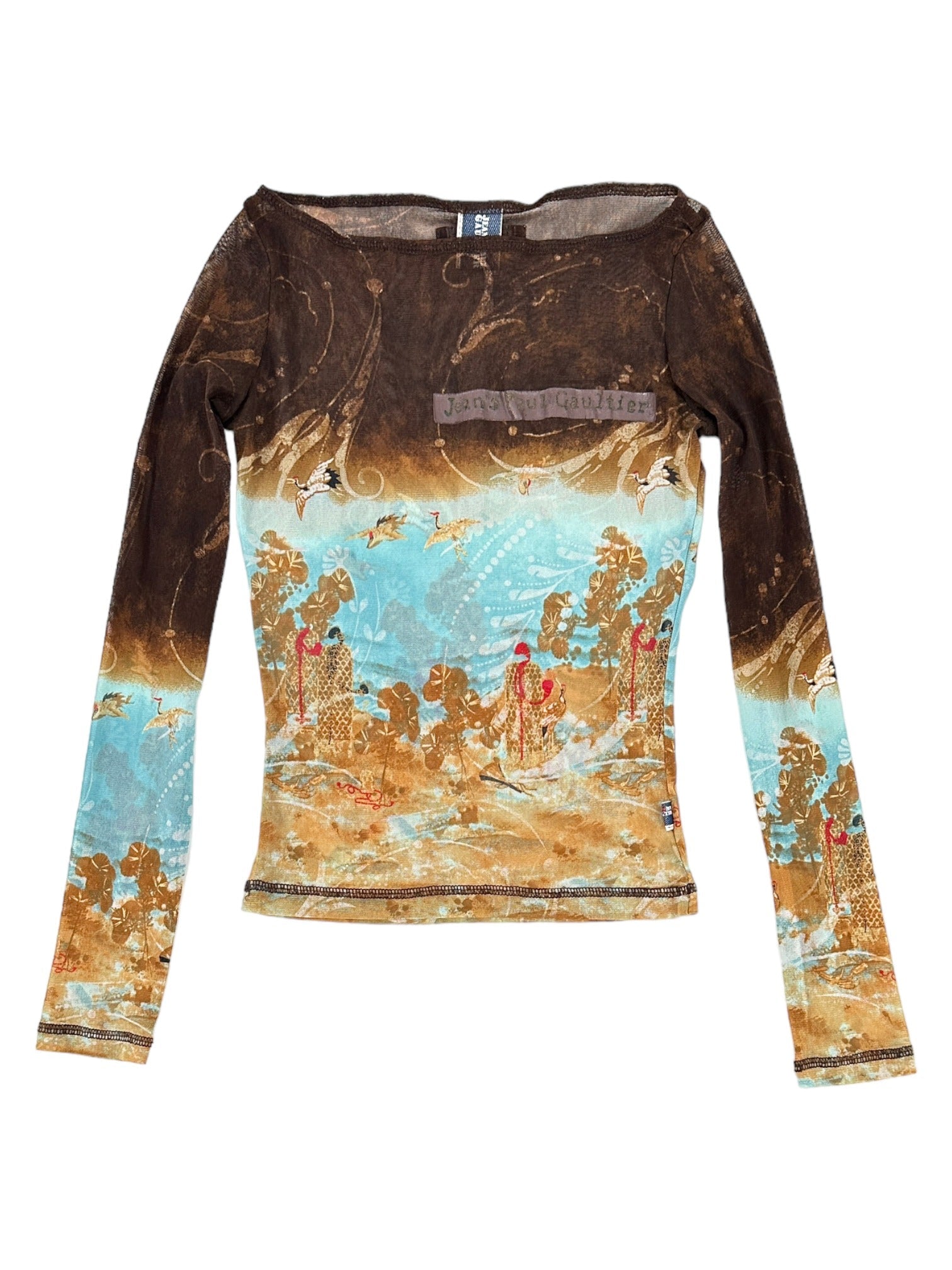 JEAN PAUL GAULTIER Printed Mesh Top