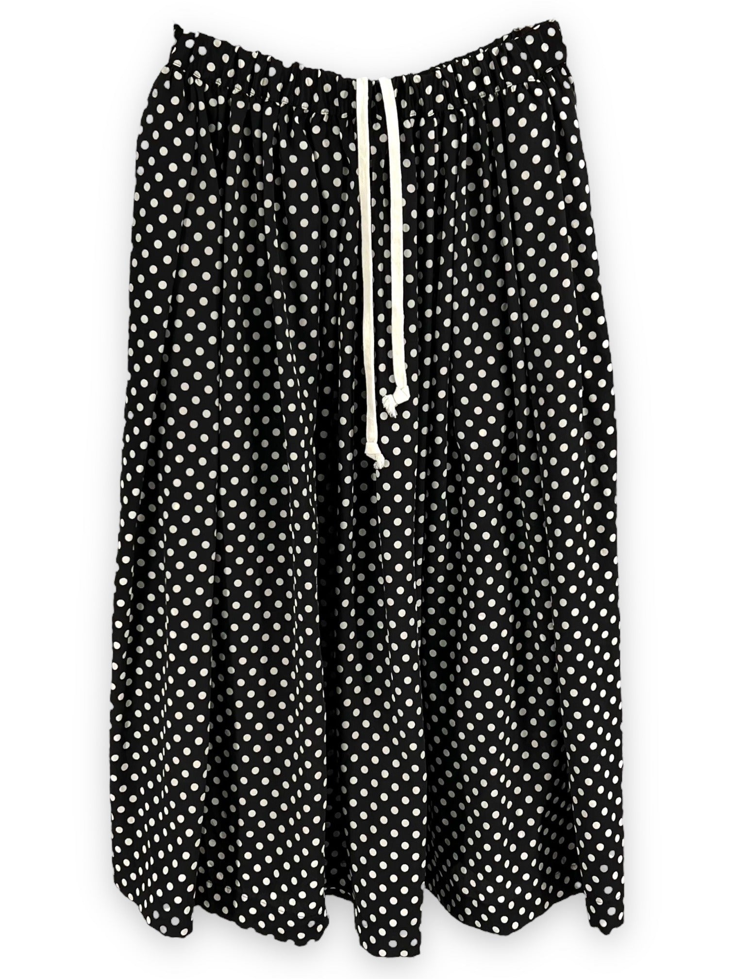 COMME DES GARÇONS Black Polka Dot Pleated Skirt