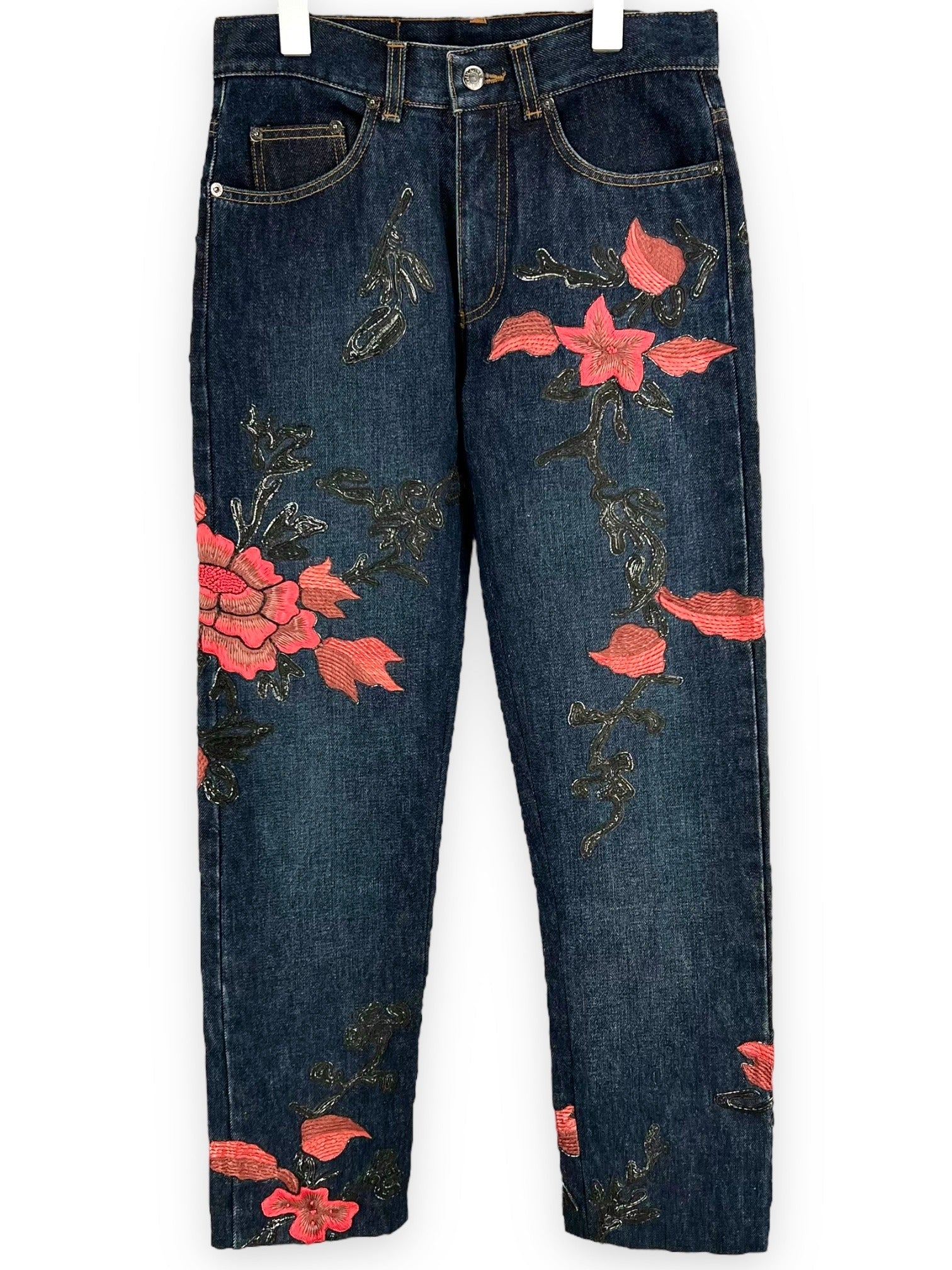 GUCCI Tom Ford Era Floral Embroidered Jeans