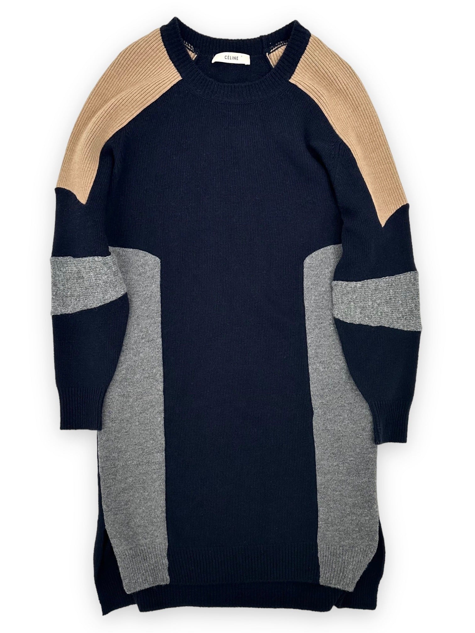 CÉLINE Color-Blocked Sweater Dress