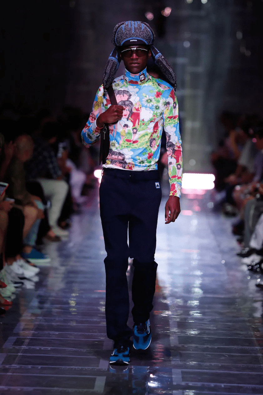 PRADA SS19 Flash Back Print Turtleneck